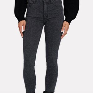 NWT Intermix High Waisted Black Looker Skinny Jeans Pants Sz. 25